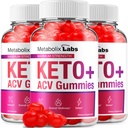 (3 Pack) Metabox Labs Keto ACV Gummies - Advanced Formula Metabox Keto Plus Weight Management ACV Gummies Apple Cider Vinegar Metabox ACV Dieetsupplement Mannen Vrouwen (180 Gummies)