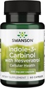 Swanson Indole-3-Carbinol met Resveratrol - I3C supplement Promoting Cellular Protection - Natural Supplement to Help Mainten Healthy Hormone Balance - (60 capsules, 200mg Each)