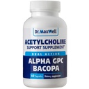 Acetylcholine, Alpha GPC Choline 600 mg + Bacopa, beter dan elk afzonderlijk. Meer betrouwbaar Acetylcholine (Supports Memory & Learning) Supplement, 60 capsules