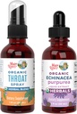 MaryRuth Organics Throat Spray (Unflavored) & Echinacea Purpurea Drops 