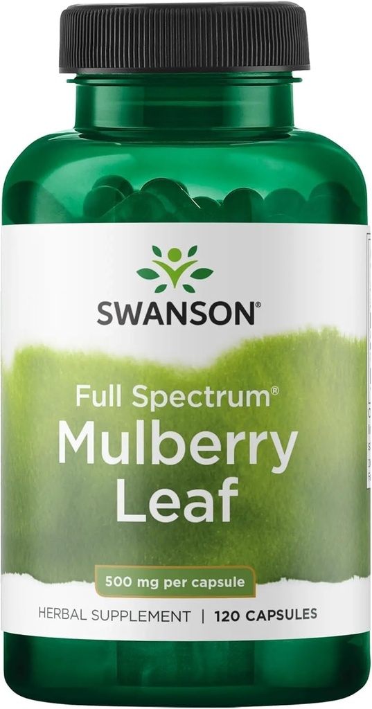 Swanson Full Spectrum Mulberry Leaf Herbal Supplement 500 mg 120 capsules