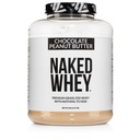 Naked Wei Chocolate Peanut Butter Grass Fed Wei Proteïne Poeder, Geen GGO, Geen soja, en Glutenvrij, Hulp Groei en Herstel - 52 Serven
