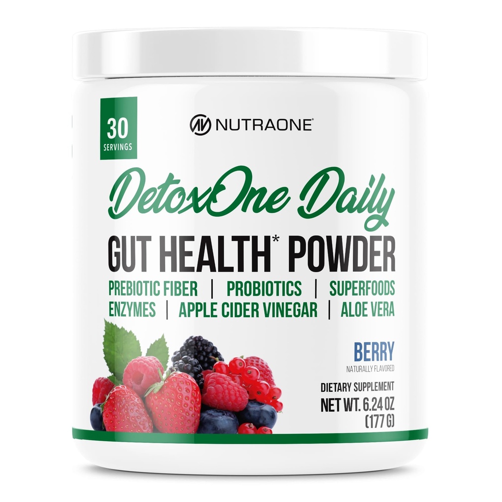 DetoxOne Daily Gut Health Powder for Weight Loss 