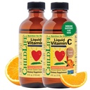 KINDLIFE ESSENTIËLES Vloeibare Vitamine C - Pure Vitamine C Liquid Supplement voor kinderen, Immuunsysteem Ondersteuning, Natuurlijke Oranje smaak, 4 Fl Oz (verpakking van 2)