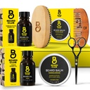 The Beard Club Beard Kit for Men - Grooming & Care Kit - Cedar & Sandalwood Oil, Sandalwood Balm, Boar Bristle Brush, Comb, Trimming Scissors - Dad Gift Set