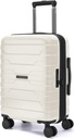 BAGSMART Carry On Bagage 22x14x9 Airline goedgekeurd met Spinner Wheels, lichtgewicht 20 Inch Bagage met TSA Lock, Uitbreidbare Hard Shell Carry On Suitcases voor mannen Vrouwen,White