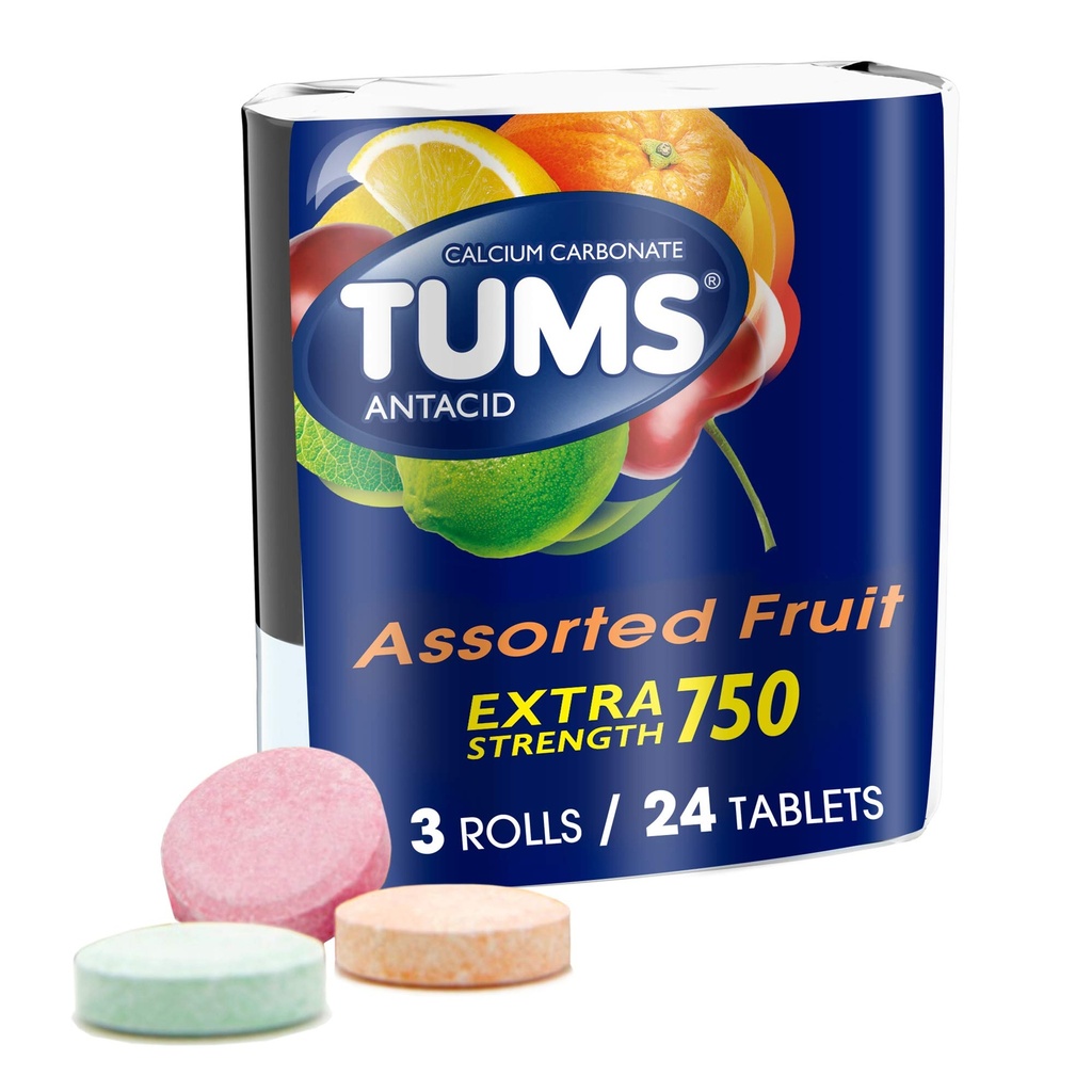 Advil Liqui-Gels mini's 200mg Ibuprofen Pain Reliever Capsules en TUMS Fruit Antacida Kauwtabletten Heartburn Relief
