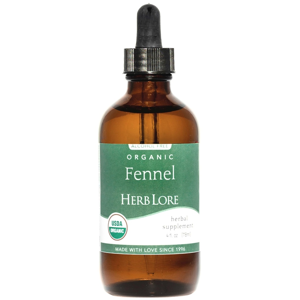 Herb Lore Biologische Venkel Zaad Tinctuur - Soothes Gas & Bloating - Borstvoeding Ondersteuning Supplement - 4 fl oz