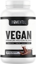 Biomentale Vegan Chocolate Protein Powder - Plant-Based - Gemakkelijke Absorptie - Delicious Chocolate - Muscle Building, Ideaal gezonde Vegan Lifestyle - Non-GMO, Glutenvrije eiwitsupplement
