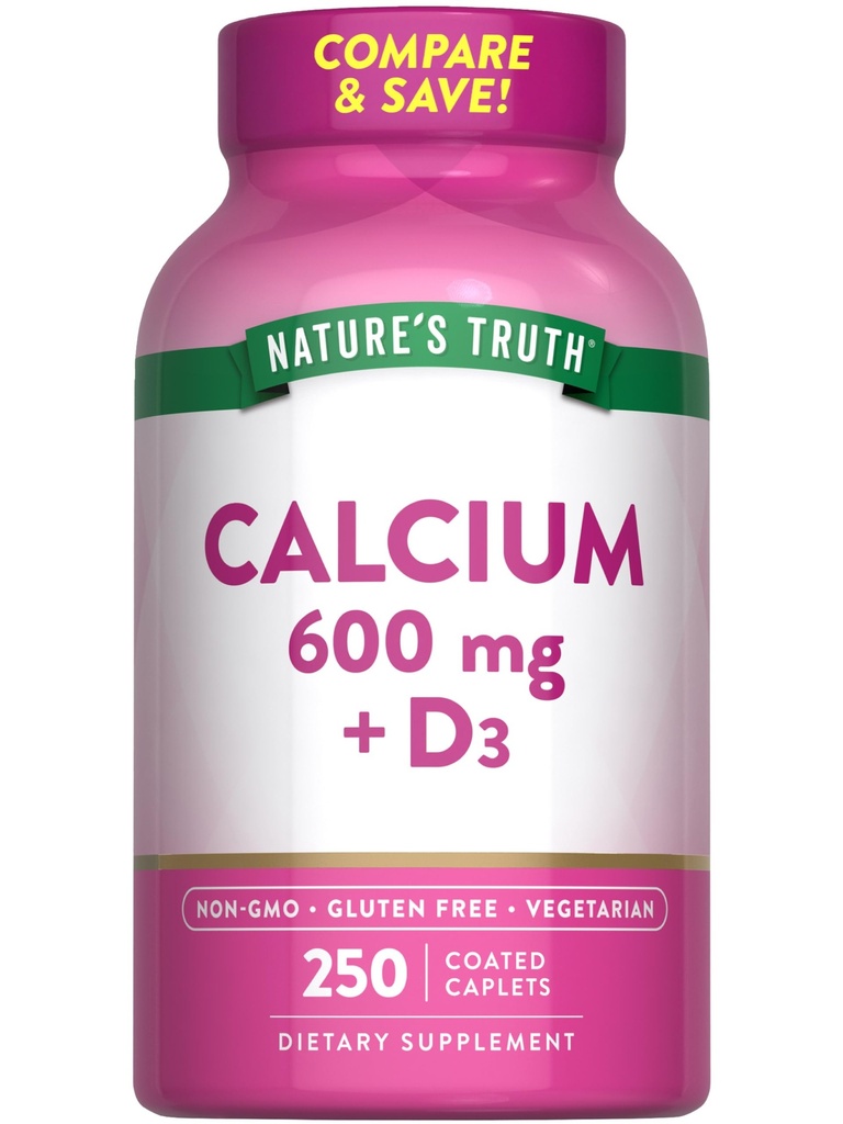 De waarheid van de natuur Calcium 600 mg met vitamine D3 