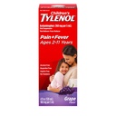 Kinderen Tylenol Liquid Oral Suspension Medicine, Acetaminophen Pain Reliever & Fever Reducer for Cold + Flu Symptomen & Sore Throat, Aspirine-, Ibuprofen- & Alcohol- Free, Grape, 4 fl. oz