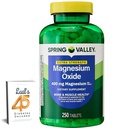 Spring Valley Magnesium 400 mg Bone & Muscle Health Tablets, Dieetsupplement, 250 Tel beste Magnesium Supplement voor vrouwen, Pastillas de Magnesio para Mujer Bundel met Lual 45 diabetes gedecodeerd