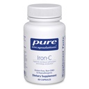 Pure Encapsulations Iron-C - 15 mg - 175 mg Vitamine C - Ondersteuning van rode bloedcellen* - Energieproductie - Hoog Biobeschikbaarheidsrijk IJzeren Pillen - Glutenvrij & Vegan - 60 capsules