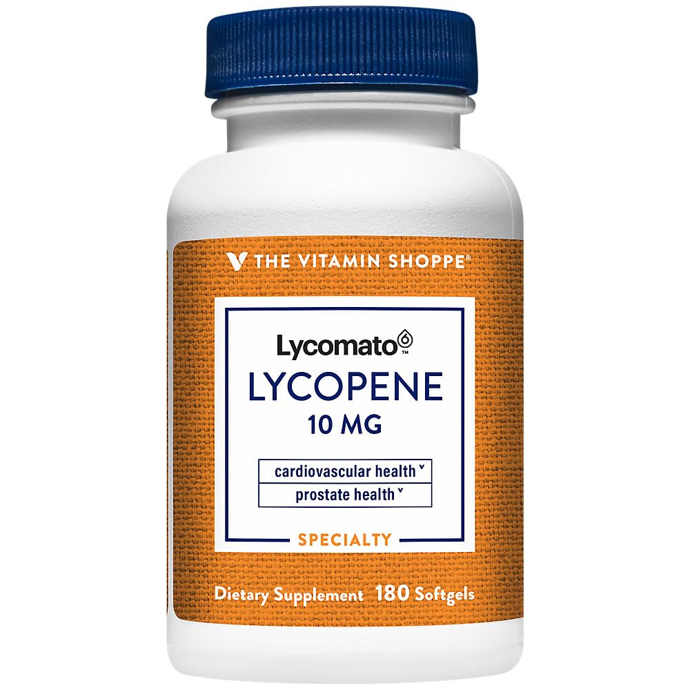 De vitamine Shoppe Lycopeen 10MG, Antioxidant die Cardiovasculaire, Prostaat en Cellulaire Gezondheid ondersteunt (180 Softgels)
