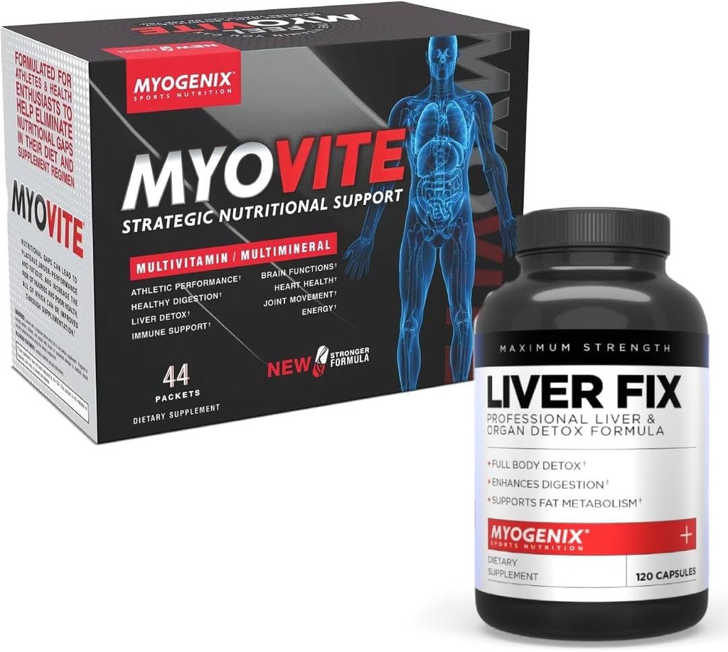 Myogenix Myovite Multivitamine & Lever Ondersteuning Supplement Bundle 