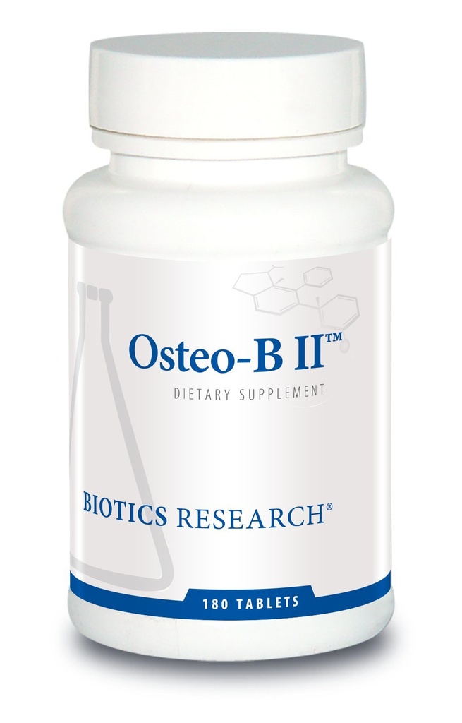 Biotica Onderzoek Osteo B II Optimale Bone Health Support, Gezond Verouderen, CaMg, Gemakkelijk doorslikken Tablet, Gezuiverd Chondroitin Sulfates, 180 tabletten