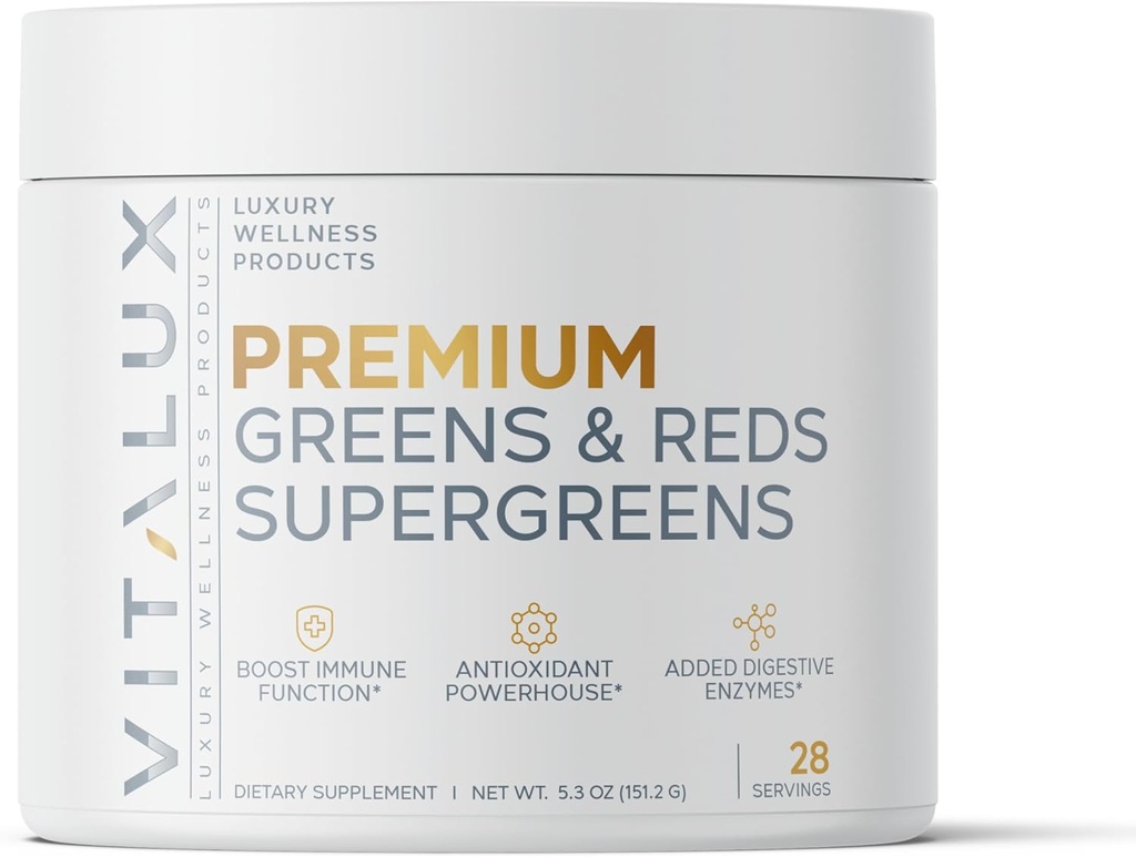 VITALUX #1 gewaardeerde Premium Greens & Reds Superfood Powder 