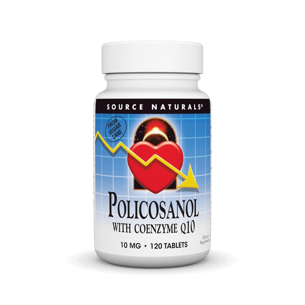 Bron Naturals Policosanol met Co-enzym Q10, 10 Mg -120 tabletten