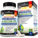 BioSchwartz Daily Probiotic Nutritional Supplement - 40 Miljard CFU for Gut Health - Probiotica for Men and Women - Digestive Health with Astragalus & Lactobacillus - Shelf Stable - 60 Tel.