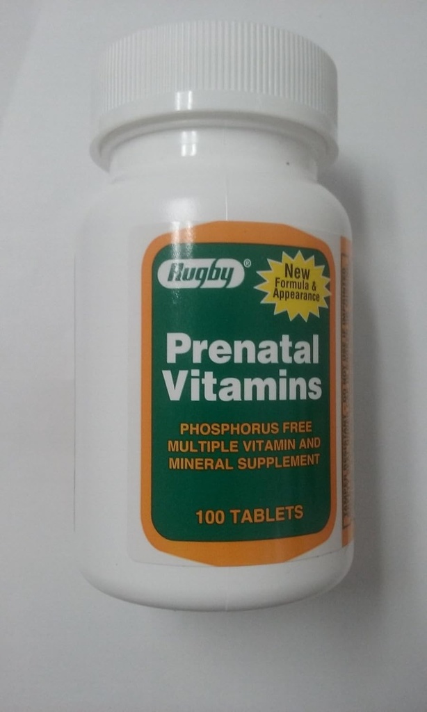 Rugby Prenatale Vitaminen, 100 tabletten per fles