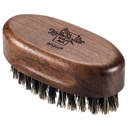 BFWood Small Travel Beard Brush - Natural Boar Bristles with Black Walnut Wood