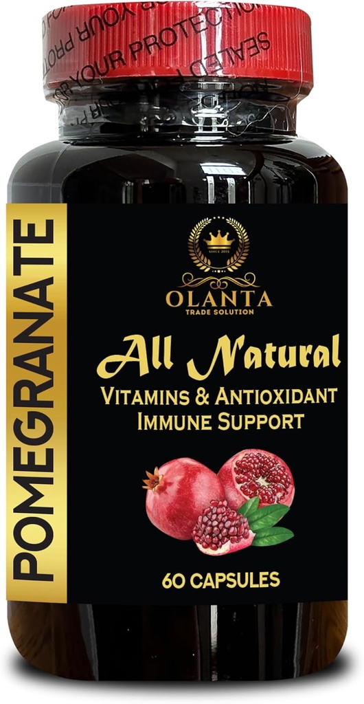 Granaatappelextract - Granaatappelextract Polyfenolensupplement voor immuniteit en gezamenlijke ondersteuning, pre-workout voor mannen en vrouwen, non-GMO Granaatappel - 1 fles 60 capsules