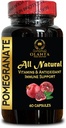 Granaatappelextract - Granaatappelextract Polyfenolensupplement voor immuniteit en gezamenlijke ondersteuning, pre-workout voor mannen en vrouwen, non-GMO Granaatappel - 1 fles 60 capsules