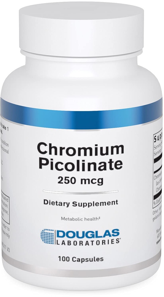 Douglas Laboratories Chroom Picolinaat (250 mcg) Ondersteunt gezonde stofwisseling 100 capsules