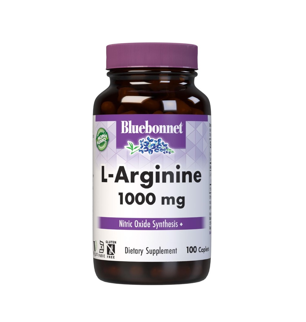 Bluebonnet Larginine 1000 Mg Vitamine Capsules, 100 Tellen