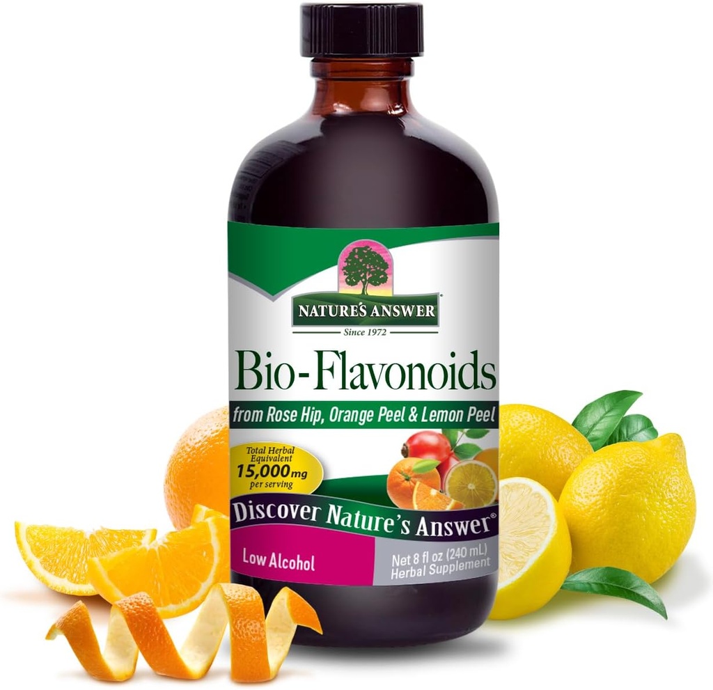 Antwoord Lipo Flavonoid Plus oorringend supplement, bio-flavonoïden met Rose HIPS, Immune Support, Kosher, Biologische Lage Alcohol, Citrus Bioflavonoïden, Glutenvrij, Made in USA, 8 oz