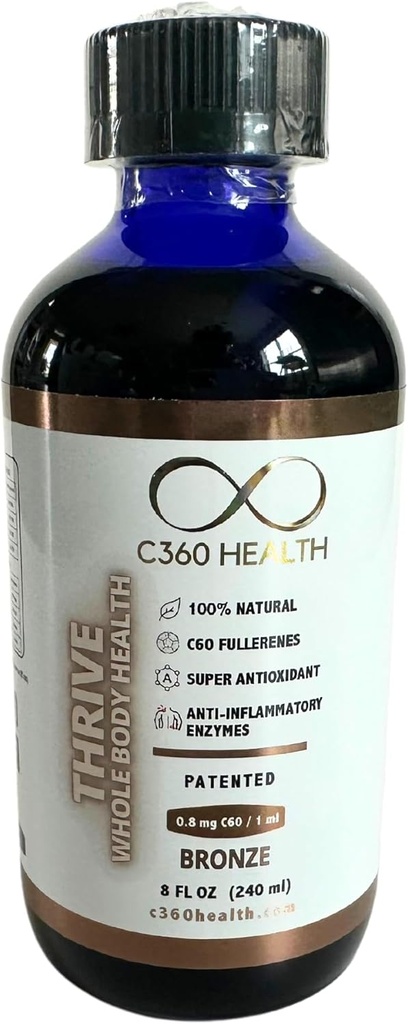 Thrive Whole Body Health (1) 8 oz, Carbon 60, C60, C 60 Verzadigingsniveau van minimaal 0,08 mg/ml