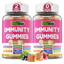 10 in 1 Immuun Ondersteuning Supplement Gummies, w/Echinacea, Vlierbes Vitamine C en Zink, Selenium, Vitamine D3 5000IU, Magnesium, Dagelijks Immuun Booster Multivitamine, voor Antioxidant Bone Energy, 2 Pack