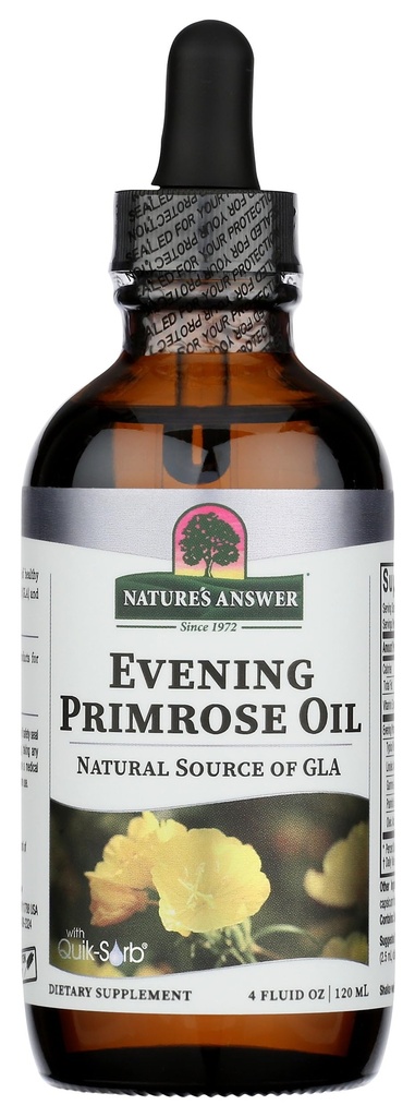 Antwoord van de natuur Vloeibaar Avond Primrose Olie 4oz Vloeibaar Koud Geperst 