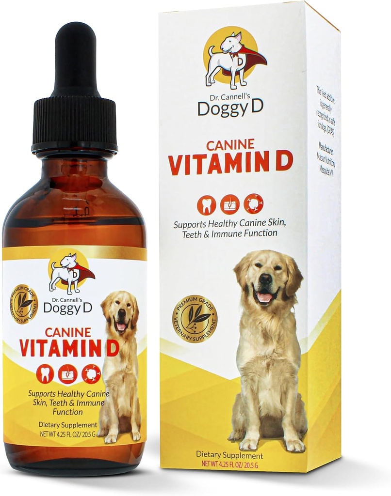 Doggyd vitamine D3 vloeibaar voor honden katten, 60ml, 60 Tel bij 1ml dosis