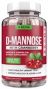 Natuurlijke D-Mannose Capsules 4-in-1 Formula - 120 CAPS, 1500 MG Cranberry, Dandelion, Hibiscus Flower Extract, Pillen voor het ondersteunen van blaas en urinetrek gezondheid