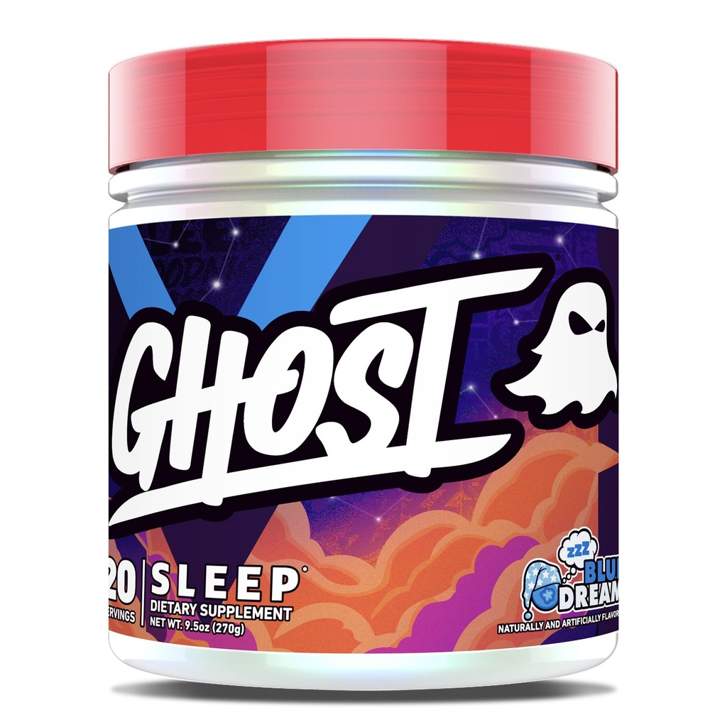 GHOST Slaap Dieetsupplement, Blue Dream - Herstel en Rust met Premium Ingrediënten Inclusief Melatonine, Colostrum & Ashwagandha Ondersteunt Slaapkwaliteit - Glutenvrij en Suikervrij