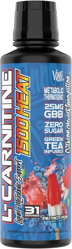 VMI Sports L-Carnitine 1500 Heat Liquid Enhanced Thermogenic 