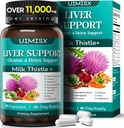 Milk Thistle Supplement - Lever Detox Reinigen Formule Herbal Lever Ondersteuning met melk distel, Dandelion Root, Artichoke, Kurkuma, Astragalus voor Lever Gezondheid, 90 Capsules