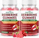 2 Pack Berberine Gummies, 2000mg High Potency Berberine HCI Supplement, Plus Ceylon Cinnamon, Milk Thistle for Women & Men, Immuun System & Metabolisme Support - 120 Gummies