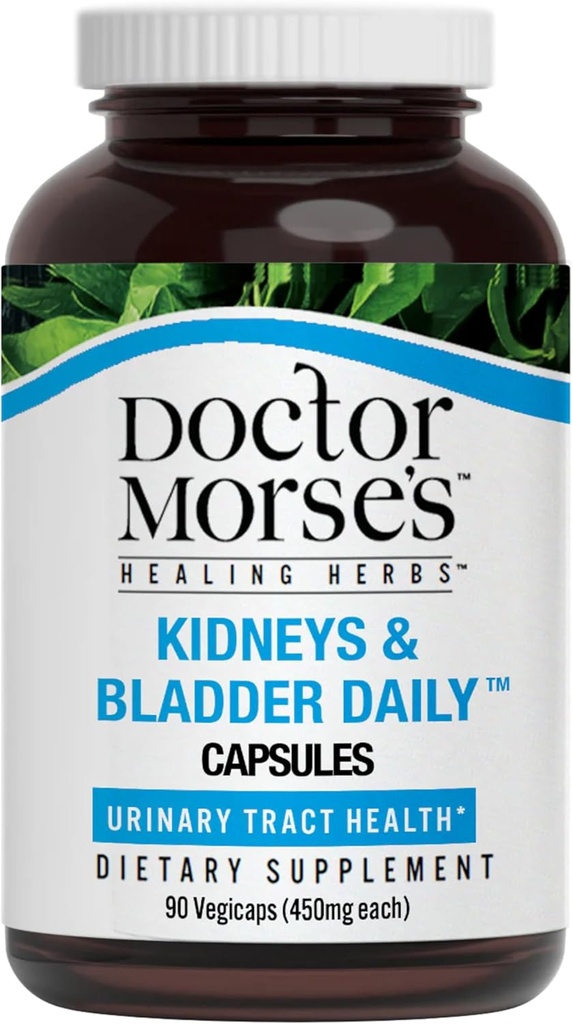 Doctor Morse's Kidney & Bladder Daily Cleanse - Support Urinary Tract Health & Elimination of Lymph - Naturopath Formulated - Cordyceps Mushroom, Juniper Berry, Horsetail Herb - 90 Capsules