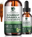Soursop Graviola Leaf Extract Liquid Drop Plus Pure Botanical Sea Moss for Cell Support & Regeneratie, Immunity, Liver, Gut & Antioxidant - Soursop Bitters Liquid, 30 Day Supply, 1 Fl Oz