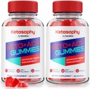 NutraRize (Pack van 2 Ketosofy Keto + ACV Gummies for Advanced Weight Loss, Apple Cider Vinegar Multi Supplement, Vitamine Folic Acid KetosofyACV (120 Gummies)
