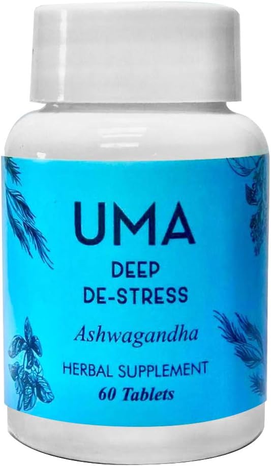 UMA Deep De-Stress Herbal Supplement | 100% Organic Ayurvedic Ashwagandha Supplement