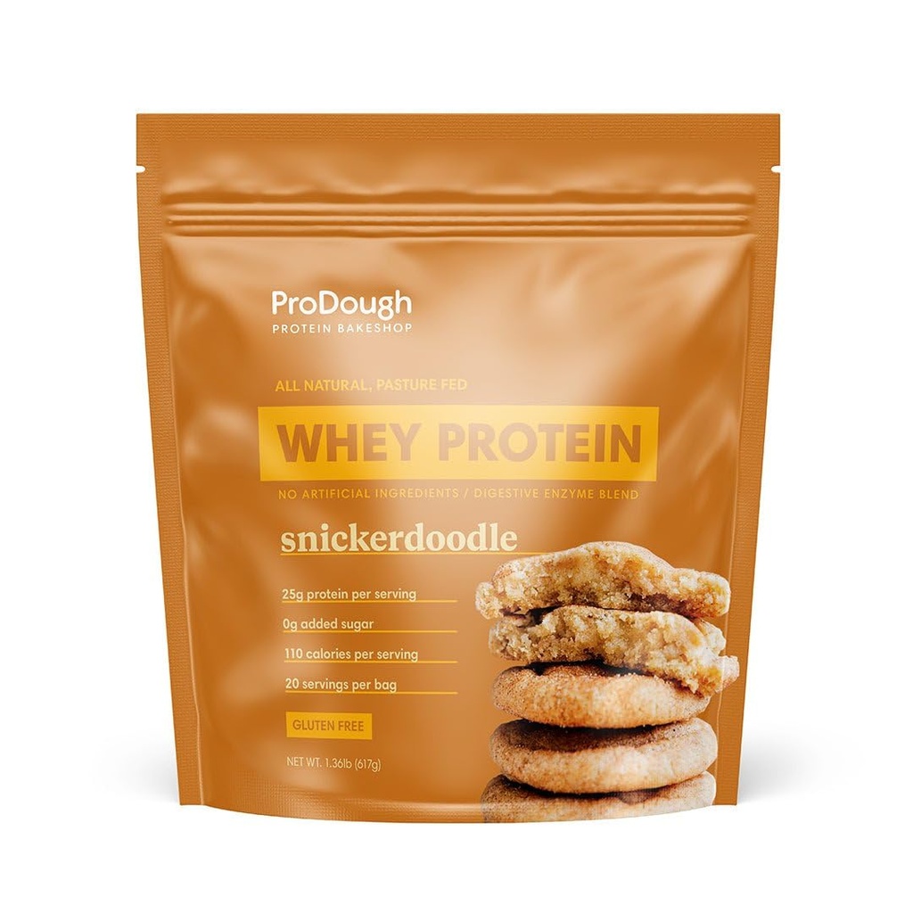 ProDough Gourmet Whey Isoleer Gehydroliseerd Proteïnepoeder voor Shake Mix- Eenvoudig Digest Enzyme Blend, 25g Proteïne per Serving, Natuurlijke Ingrediënten, Glutenvrij, Keto Vriendelijk (Snickerdoodle)