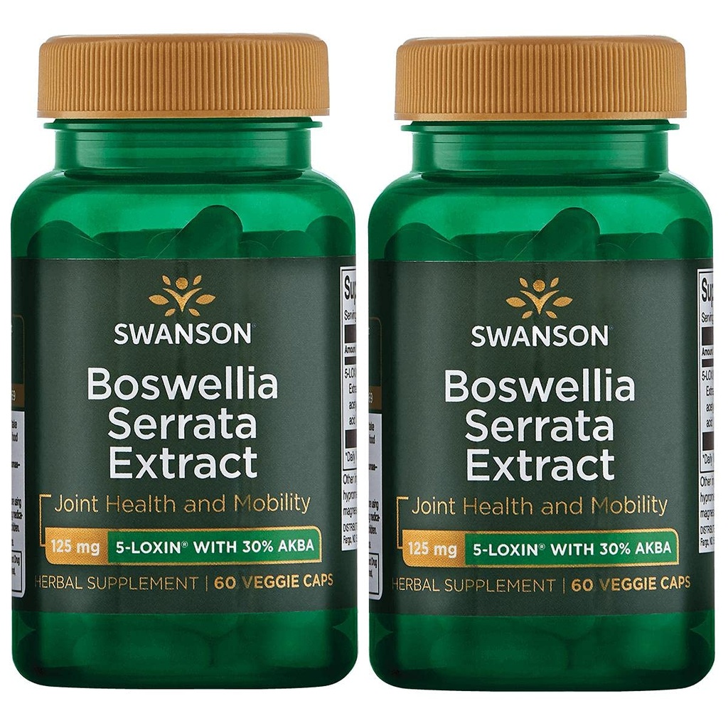 Swanson Boswellia Serrata Extract 125 mg 60 Veg Caps (2 verpakkingen)