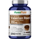 NusaPure Valeriaanwortel 20:1 Extract, 250 mg Equivalent aan 5000 mg Per Veggie Caps, 250 Graaf, Veganist, Non-GMO, Bioperine