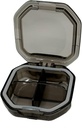 Reizen pil Organisator - Duurzame, Waterdichte pil Case Travel Grootte met 4 Compartments - Compacte pil Travel Case voor Vitaminen, Supplementen, Geneeskunde - Reizen pil Container voor Purse (Grijs)