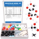 Swpeet 125 Pcs Molecular Model Kit for Inorganic & Organic Molecular Model Teacher and 16 Years and Over Student Kit - 54 Atoms & 70 Links & 1 Short Link Remover Tool - Science Toys
