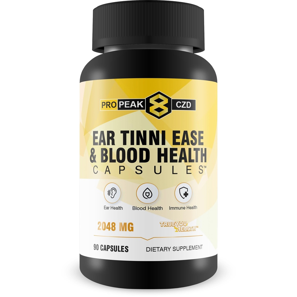 Natural Tinnitus Relief Ear Tinnie Ease Immune Boost - Our Best Tinnitus Relief for Ringing Ears Immune Support Supplement - Blood Booster - Ear Health - Immune Boost Blood Builder Blood Health Pills