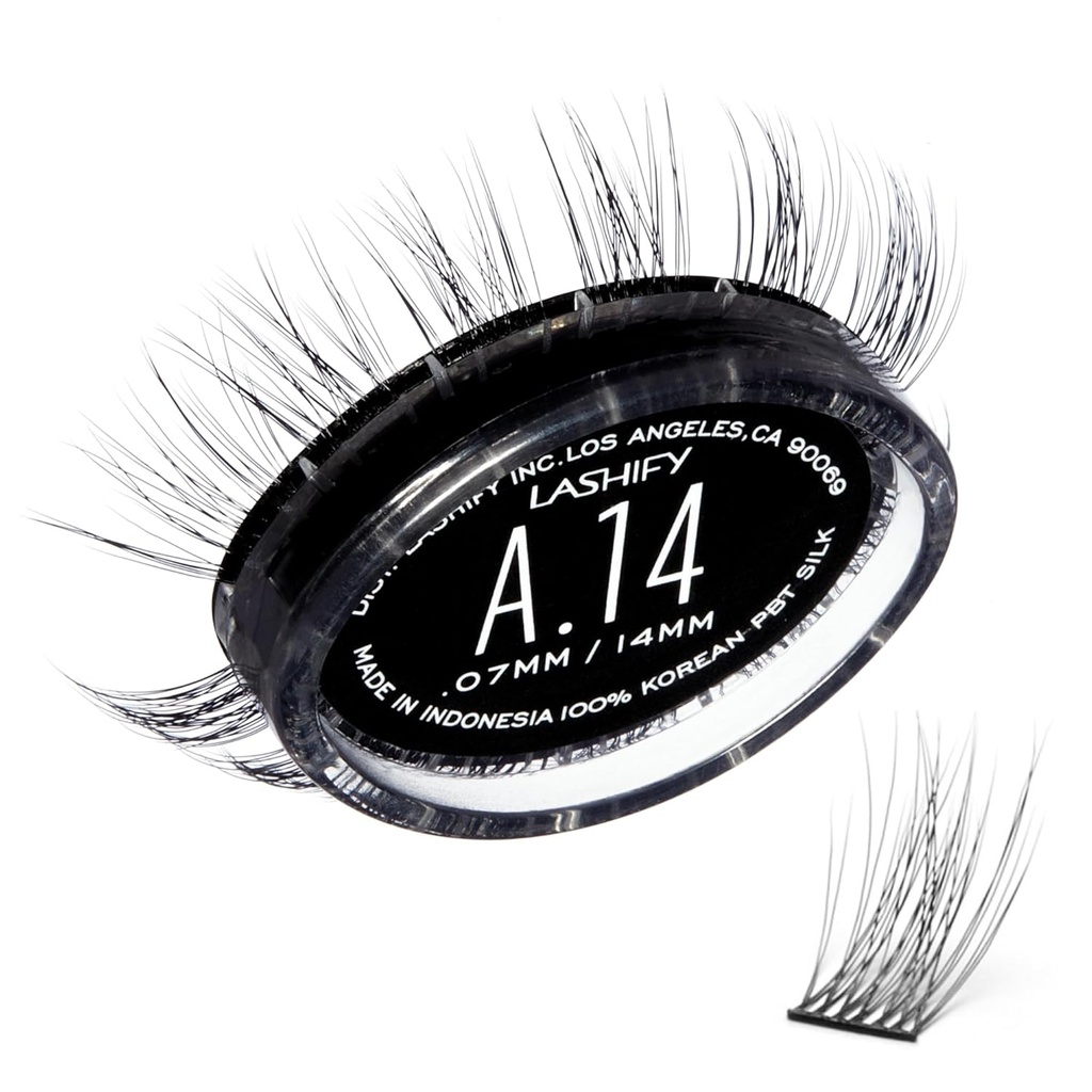 Lashify Amplify 14mm Gossamer DIY wimperextensies Navullen, Zwart, Makkelijk Valse wimpers voor een natuurlijke look